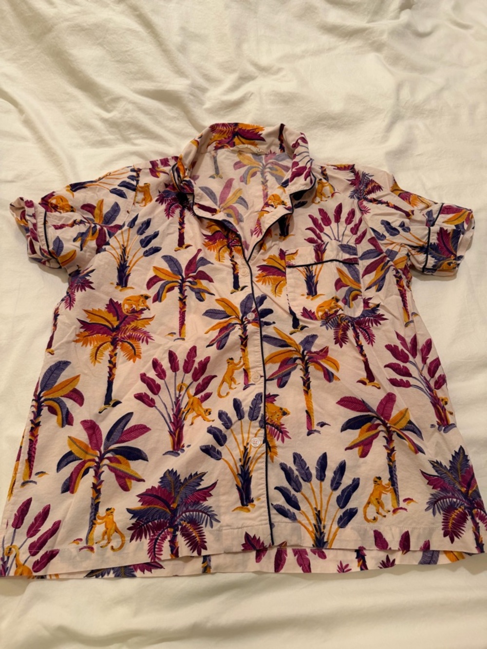 Printfresh Short Pajama Set in Tropical Print - Picture 4 of 8